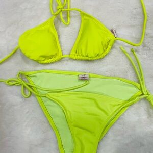 OP Neon Yellow Bikini Set